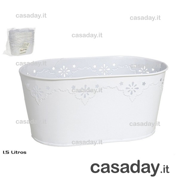 PORTAVASO METALLO OVALE CM.23X13 H11 